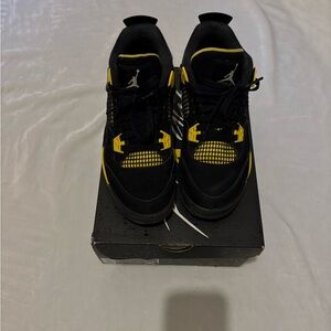 Jordan Black and Yellow Sneakers
